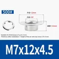 Œillets et rivets creux inox M4,5 à M17 – Color M7x12x4.5mm (200set)
