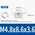 Œillets et rivets creux inox M4,5 à M7 – Color M4.8x8.6x3.6(500set)