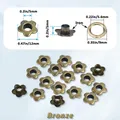 Œillets floraux métal 5 mm pour maroquinerie – Couleur Bronze 100Sets