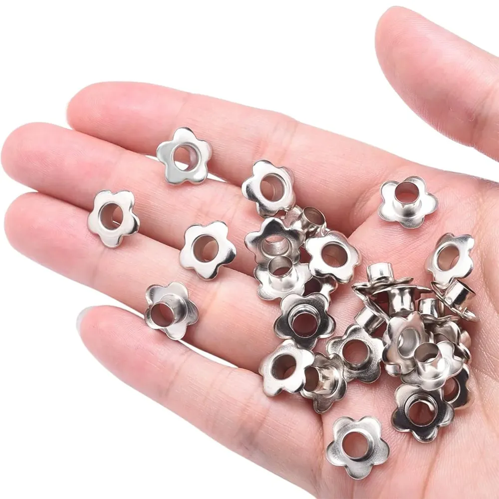 Œillets floraux métal 5 mm pour maroquinerie
