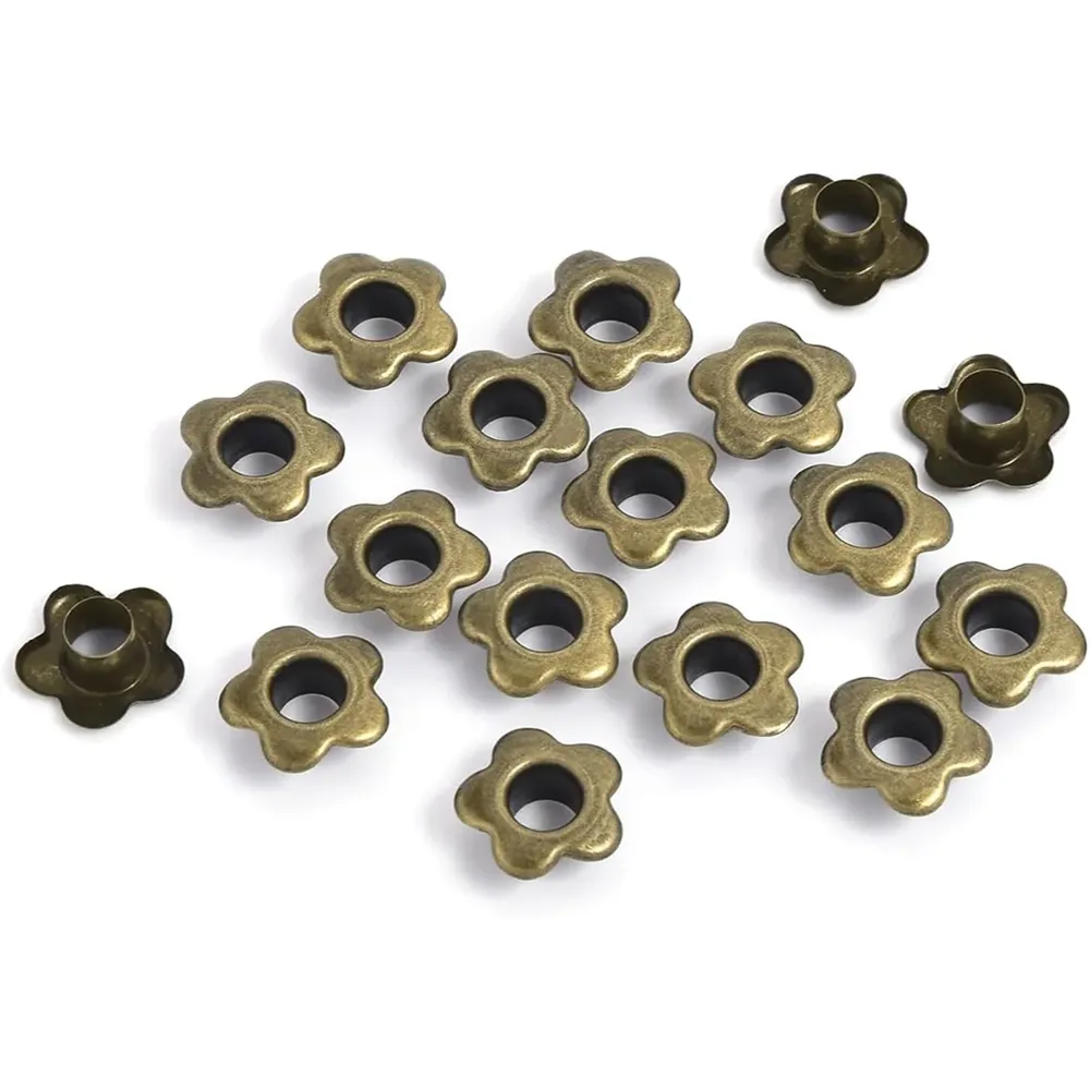 Œillets floraux métal 5 mm pour maroquinerie