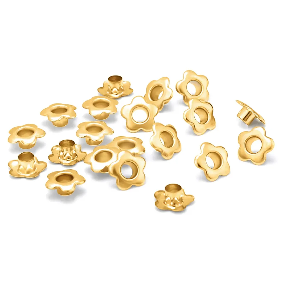 Œillets floraux métal 5 mm pour maroquinerie