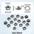 Œillets floraux métal 5 mm pour maroquinerie – Couleur Gun Black 100Sets