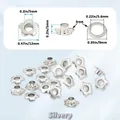 Œillets floraux métal 5 mm pour maroquinerie – Couleur Silvery 100Sets