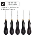 Outil chanfreinage bord cuir skiver français – Couleur A-5Pcs-1Set