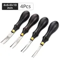 Outil chanfreinage bord cuir skiver français – Couleur B-4Pcs-1Set