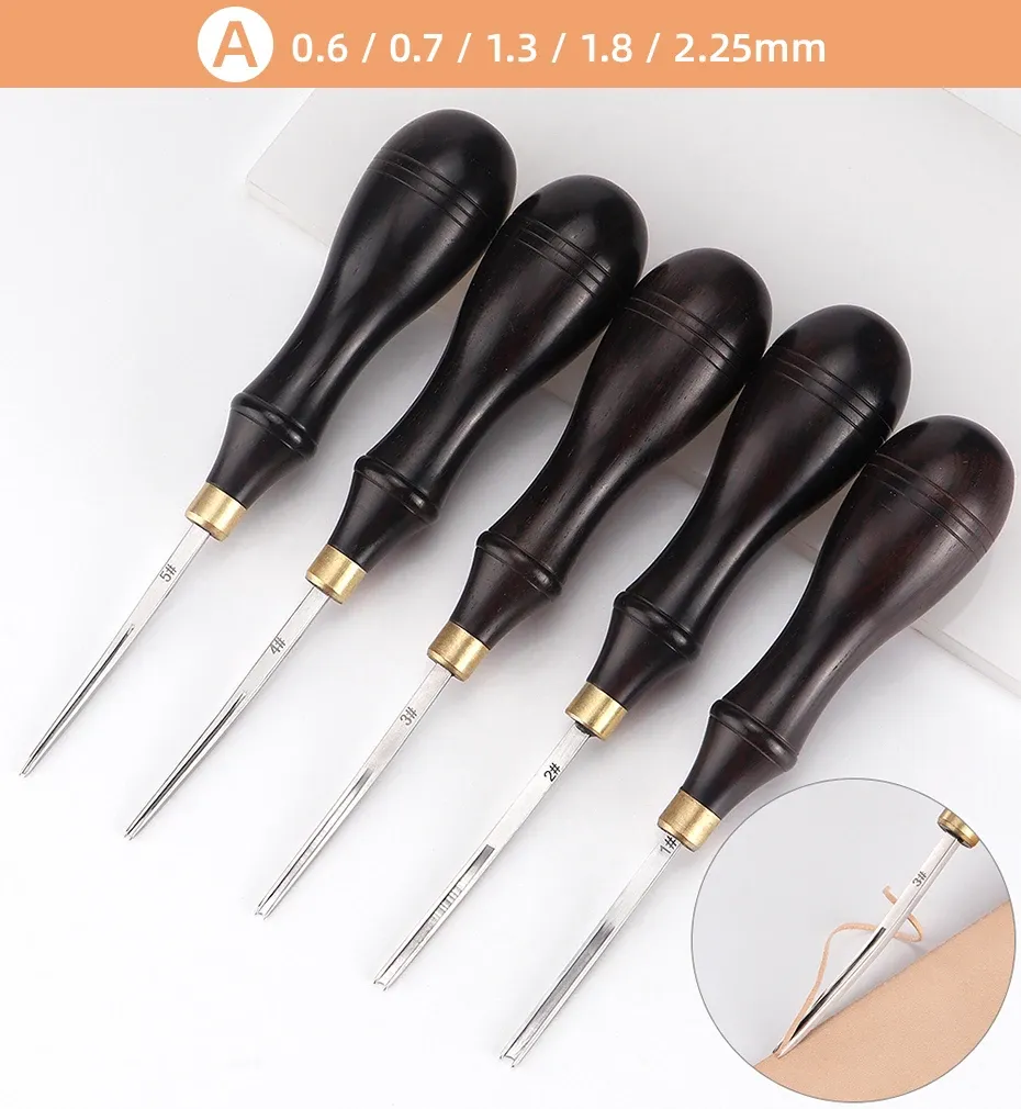 Outil chanfreinage bord cuir skiver français