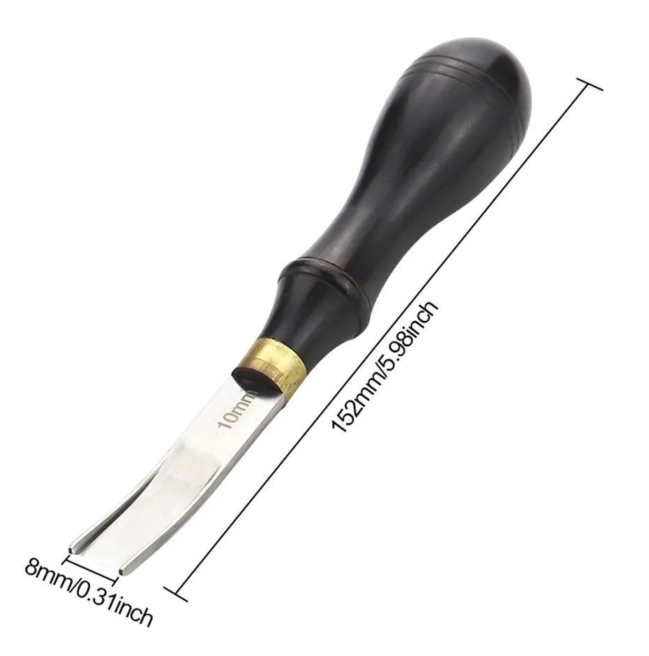 Outil chanfreinage bord cuir skiver français