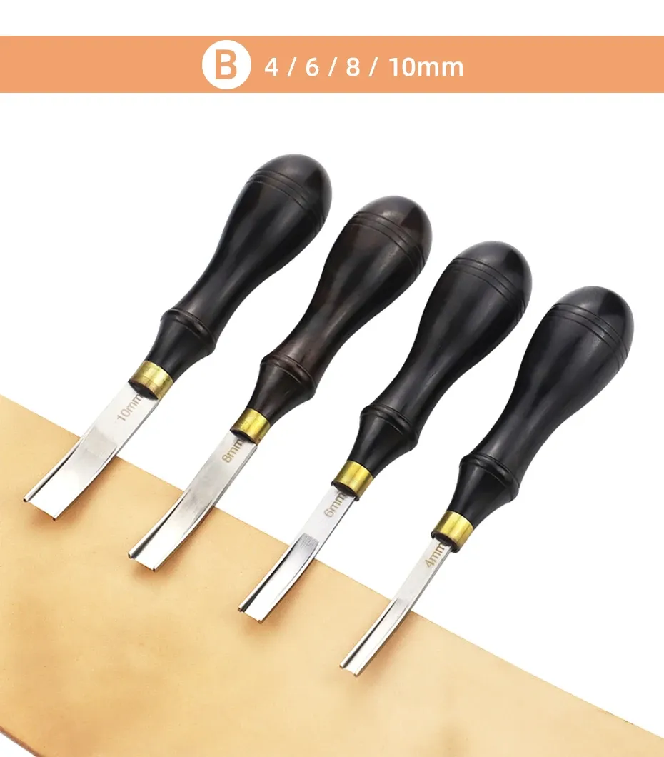 Outil chanfreinage bord cuir skiver français