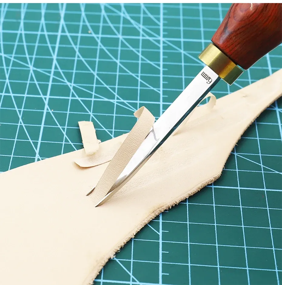 Outil chanfreinage bord cuir skiver français
