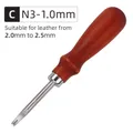 Outil coupe chanfreinage bord cuir manche bois – Couleur C - N3 1.0mm - 1Pcs