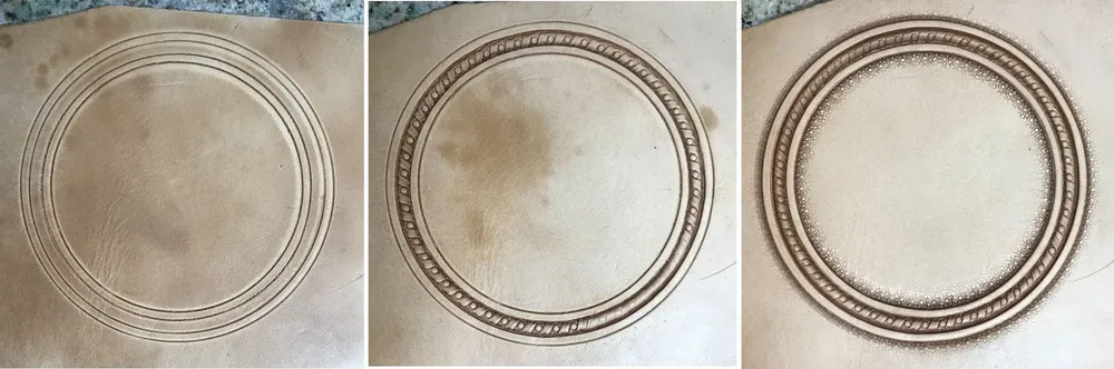 Outil d'estampage cuir motif de sculpture 5 à 15 mm