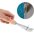 Outil de rainurage de bord en cuir réglable manche bois – 1