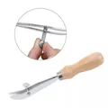 Outil de rainurage de bord en cuir réglable manche bois – 5