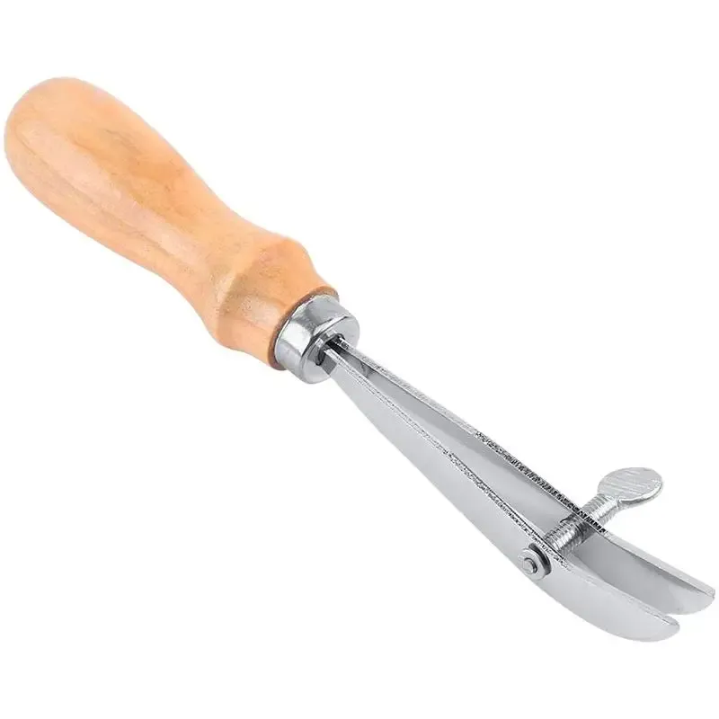 Outil de rainurage de bord en cuir réglable manche bois