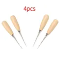 Outil poinçonnage et couture cuir, lot de 2 à 14 pièces – Couleur 4pcs