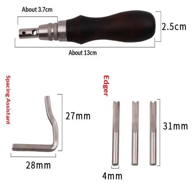 Outil rainurage cuir 7 en 1 réglable