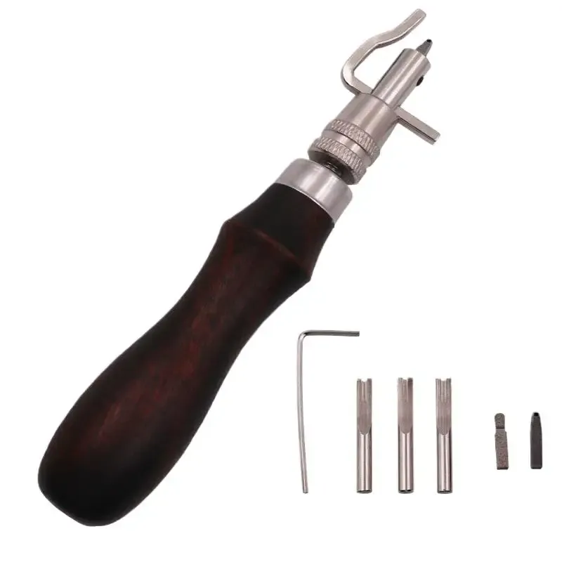 Outil rainurage cuir 7 en 1 réglable