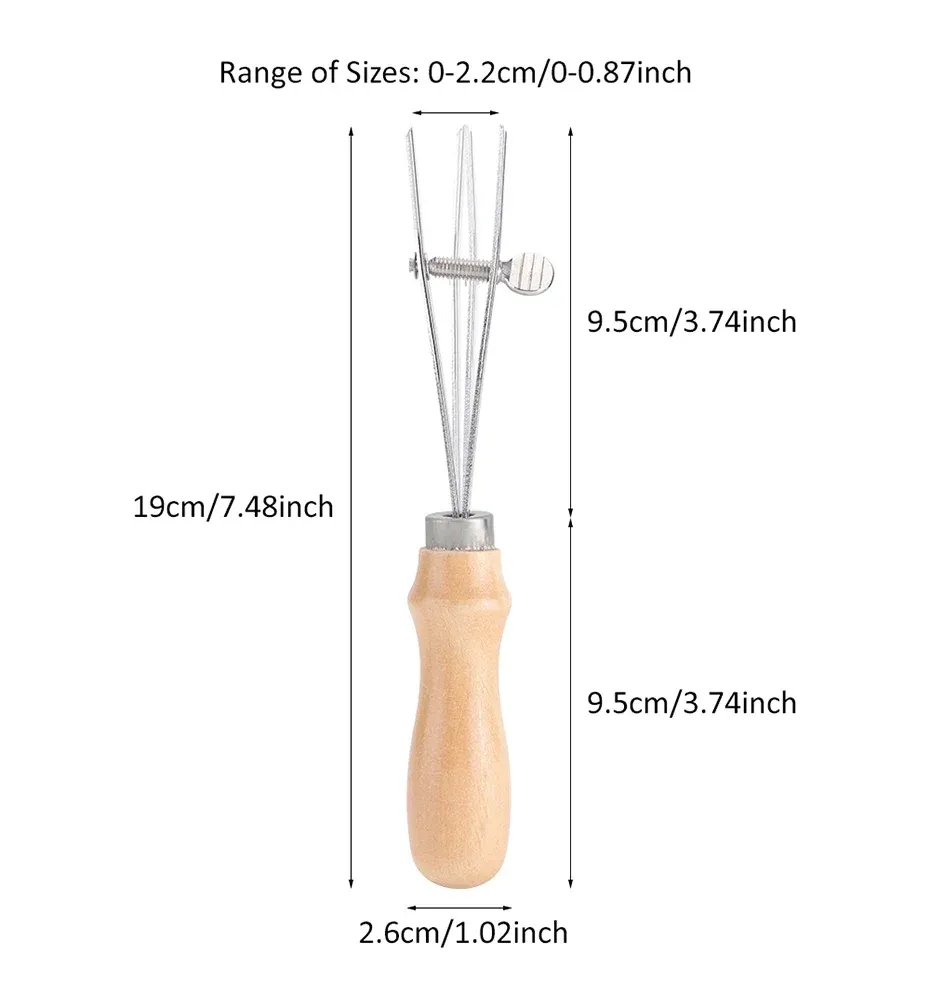 Outil rainurage marquage bord cuir largeur réglable fait main