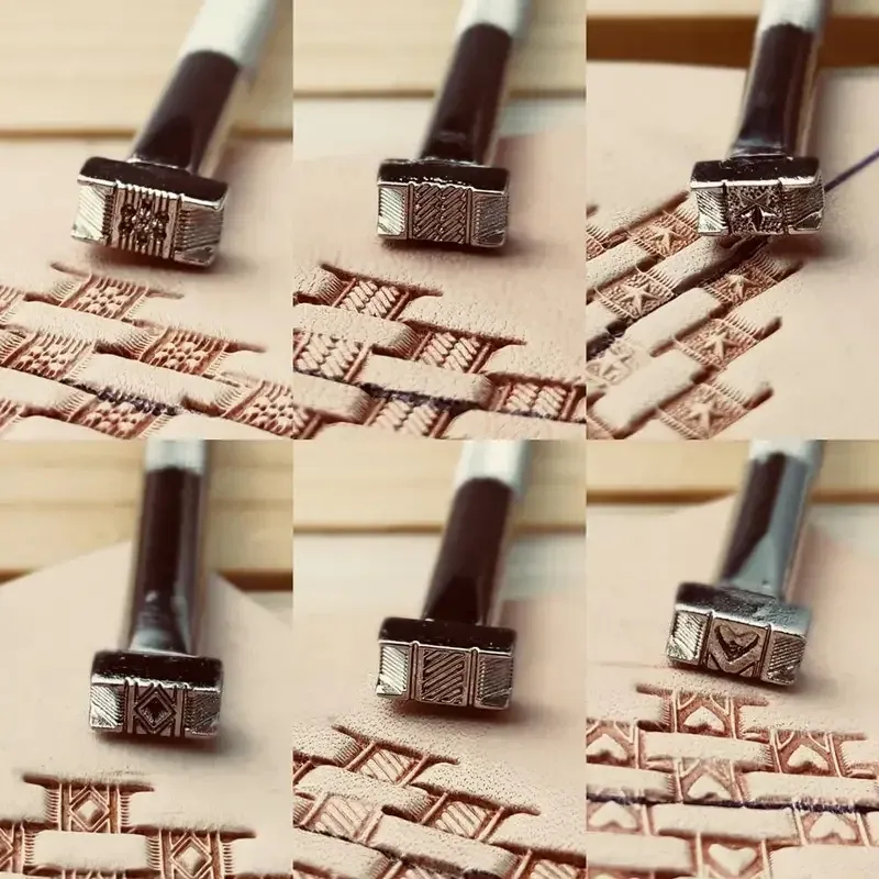 Outils de poinçonnage et embossage droit pour cuir
