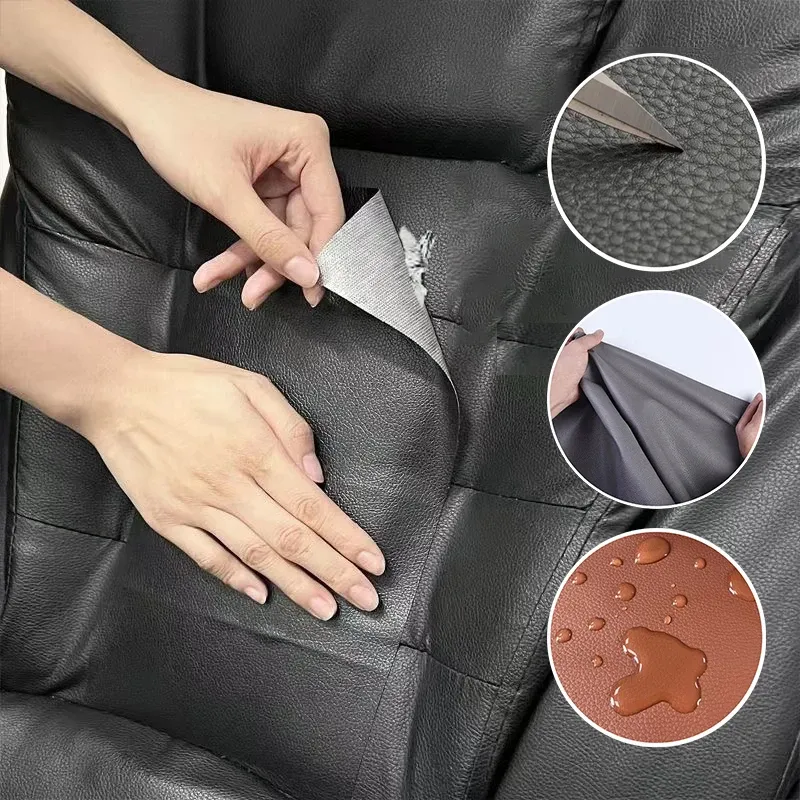Patchs similicuir auto-adhésifs 10 à 30 cm pour réparation
