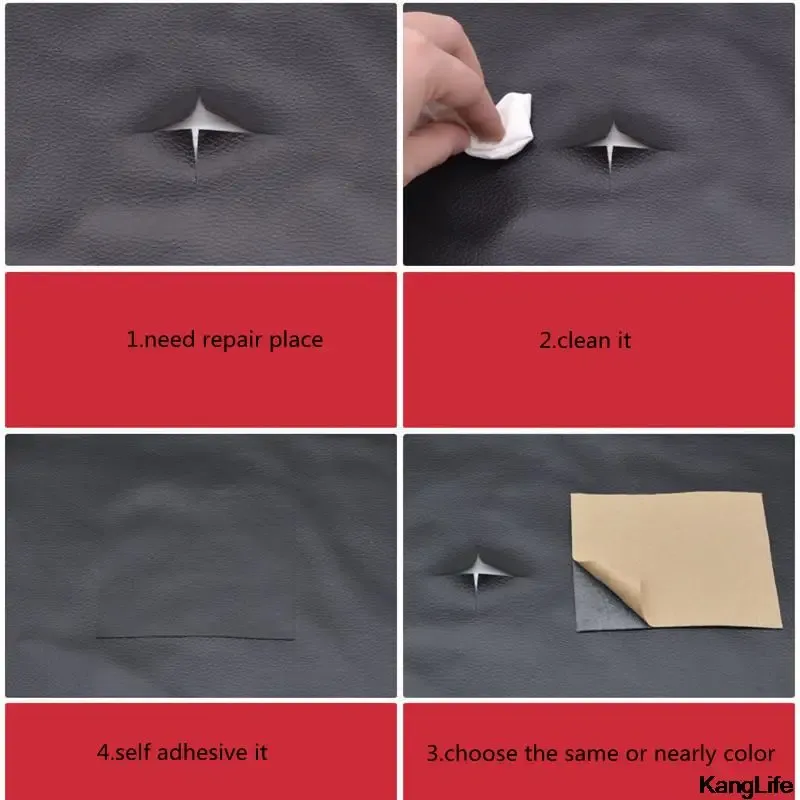 Patchs similicuir auto-adhésifs 20 x 30 cm pour réparation