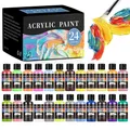 Peinture acrylique 30ml 24 couleurs pour cuir et tissu – Couleur 24colos Set