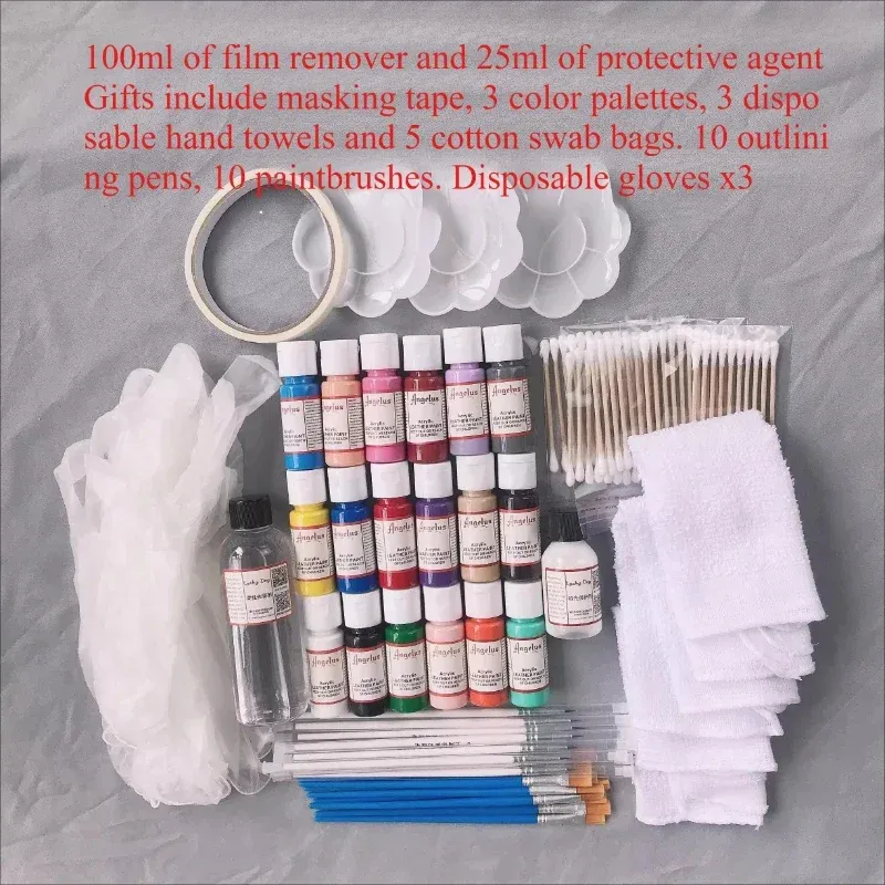 Peinture acrylique cuir 28 ml 18 couleurs personnalisation