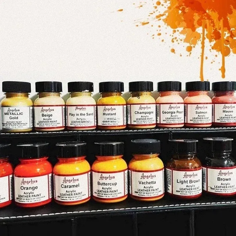 Peinture acrylique cuir 28 ml 18 couleurs personnalisation
