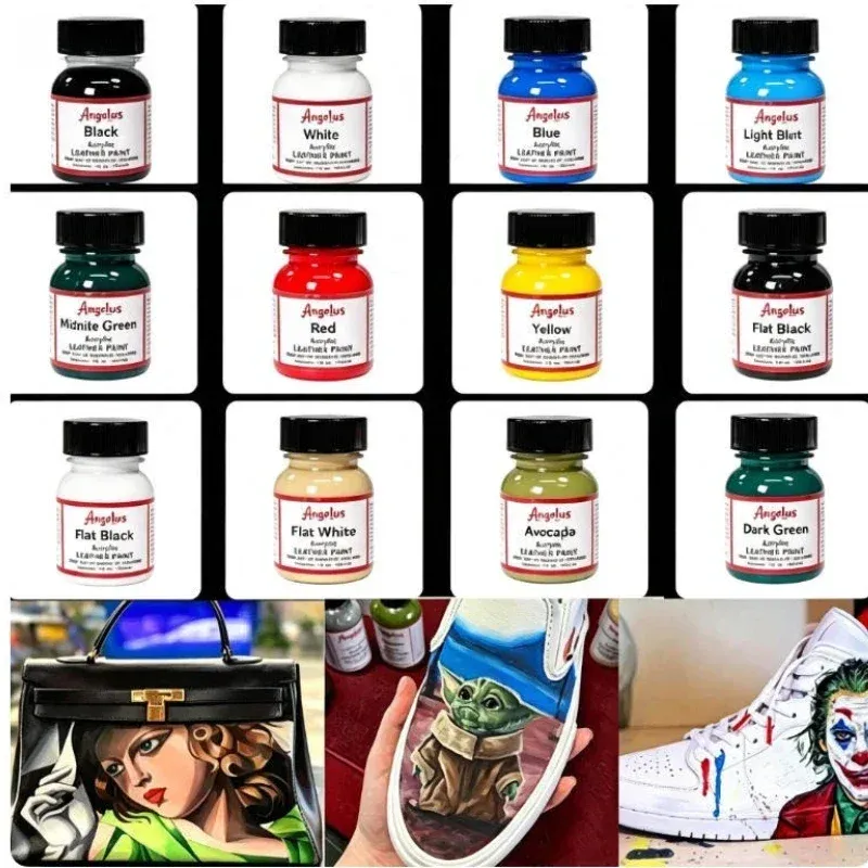 Peinture acrylique cuir 28 ml 18 couleurs personnalisation
