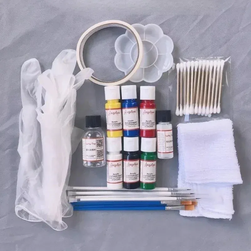 Peinture acrylique cuir 28 ml 18 couleurs personnalisation
