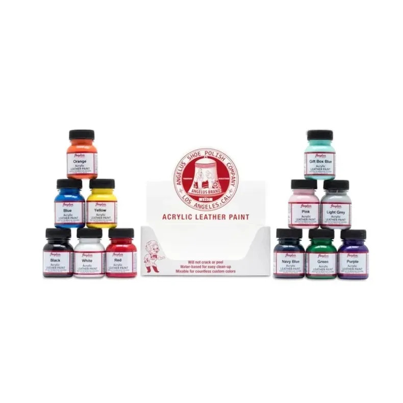 Peinture acrylique cuir 28 ml 18 couleurs pour sacs