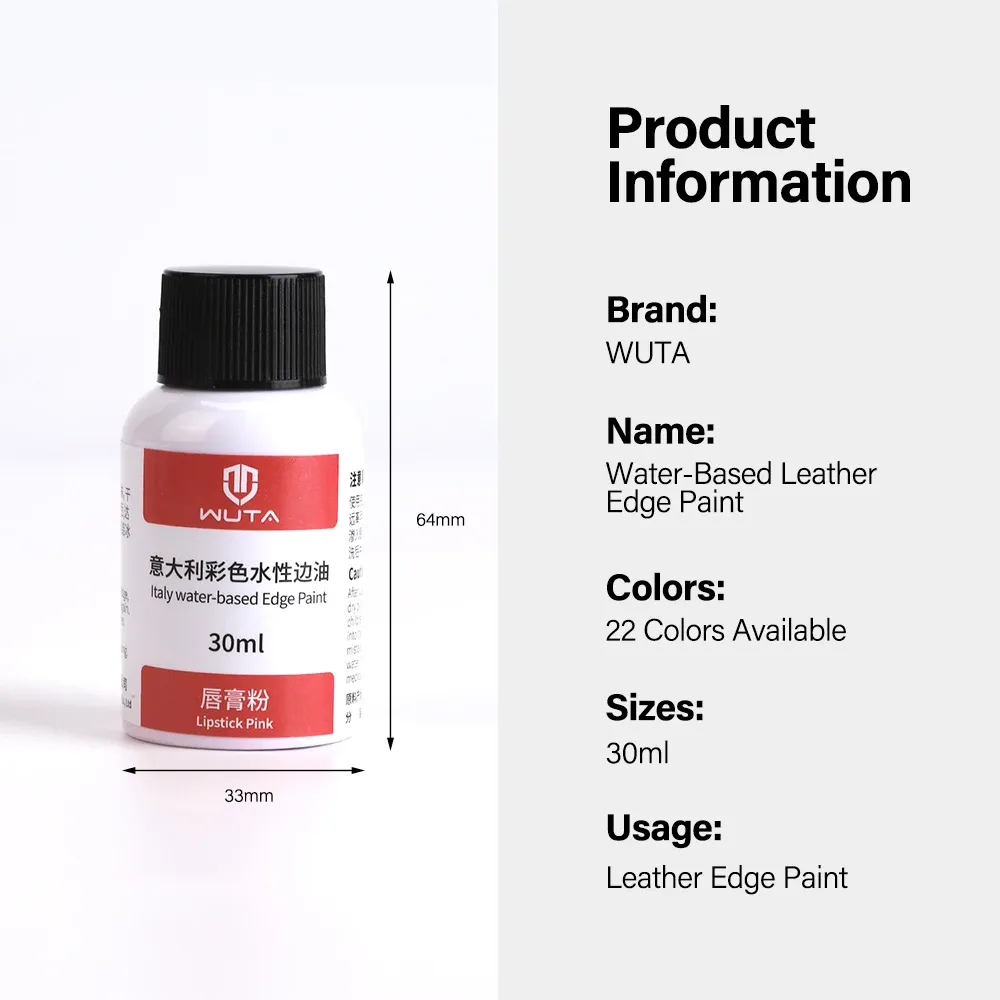 Peinture bord cuir WUTA 30ml pour finition et teinture