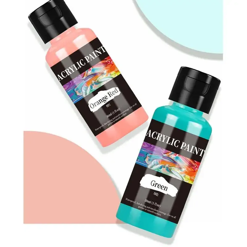 Peinture cuir 30 ml 24 couleurs pour bords et artisanat