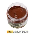 Peinture cuir 50ml pour réparation et pâte complémentaire – Couleur brun moyen