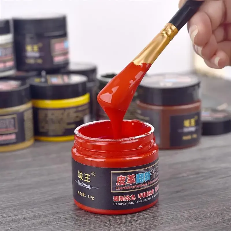 Peinture réparation cuir 50 ml pour chaussures et canapés