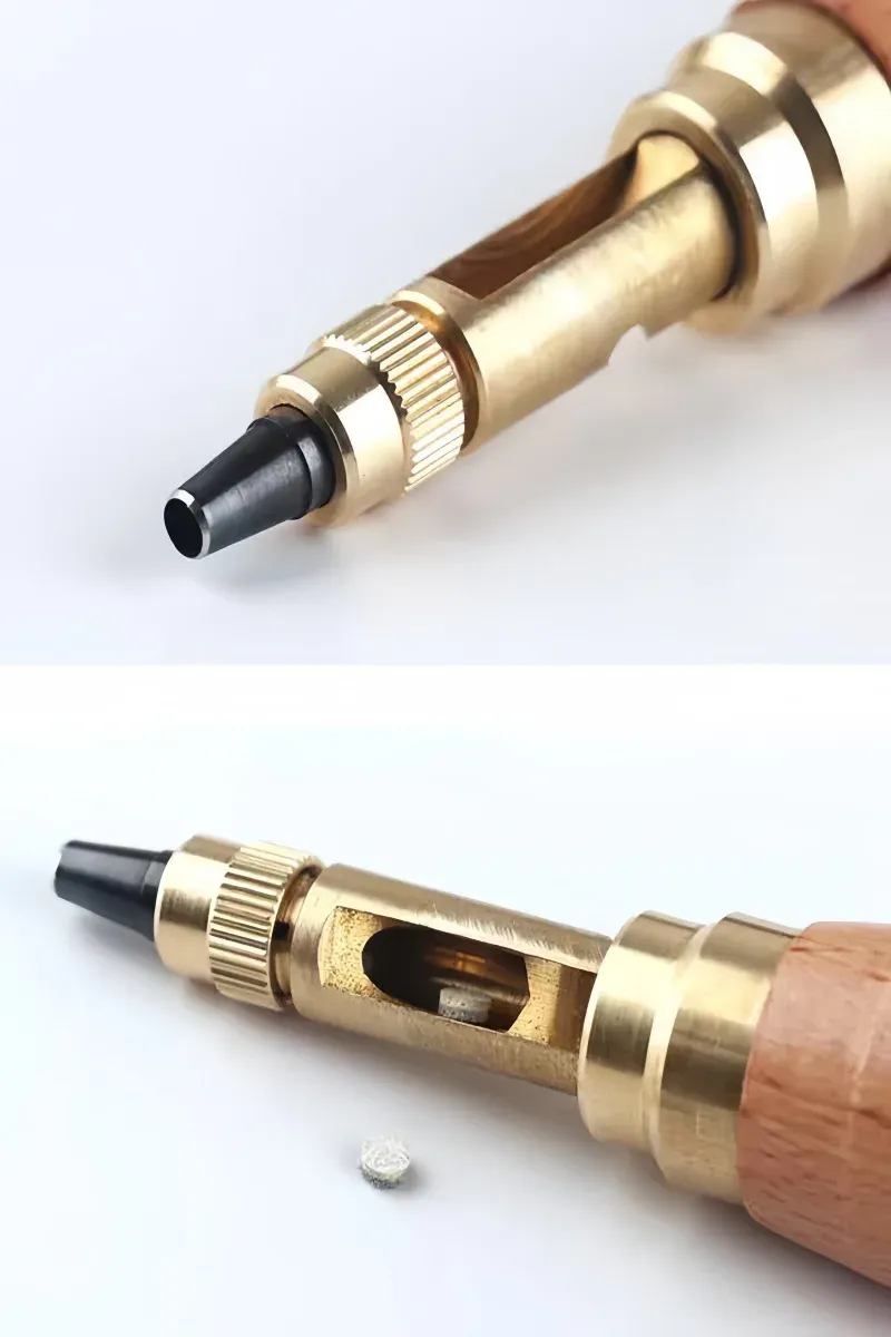 Perforateur automatique rotatif pour cuir et ceintures