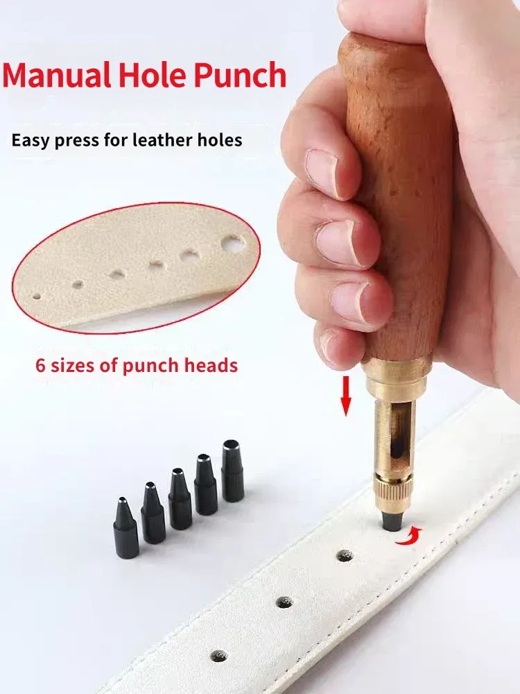 Perforateur automatique rotatif pour cuir et ceintures