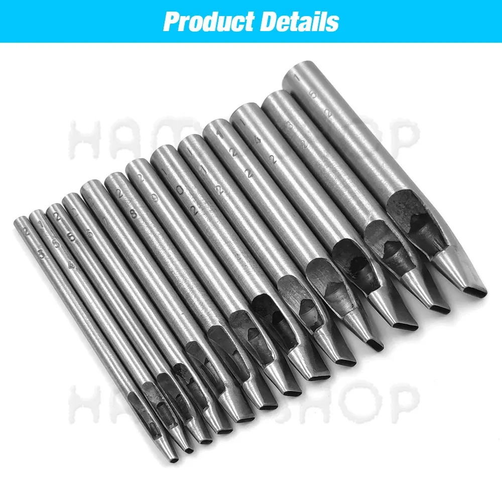 Perforateur trous ovales 2 à 24 mm pour cuir
