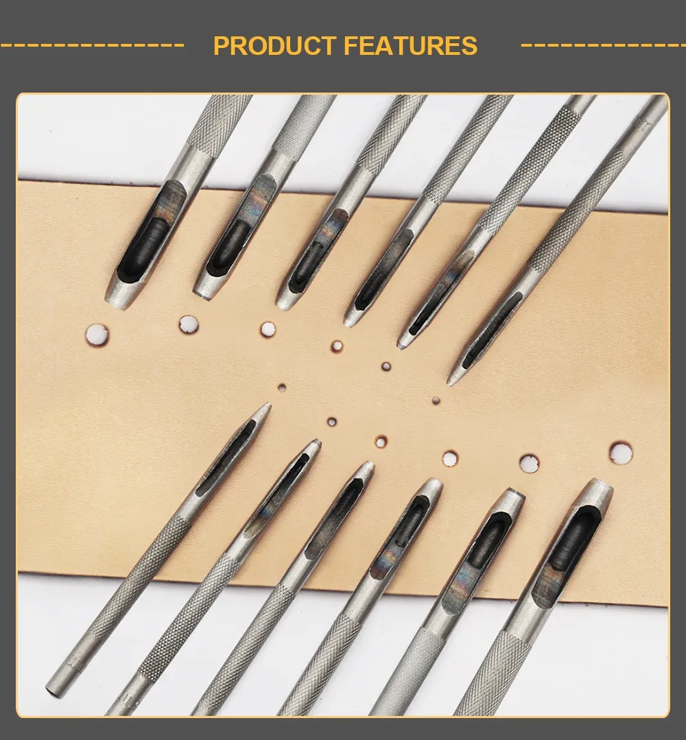 Perforateurs cuir ronds 1 à 5 mm lot de 6
