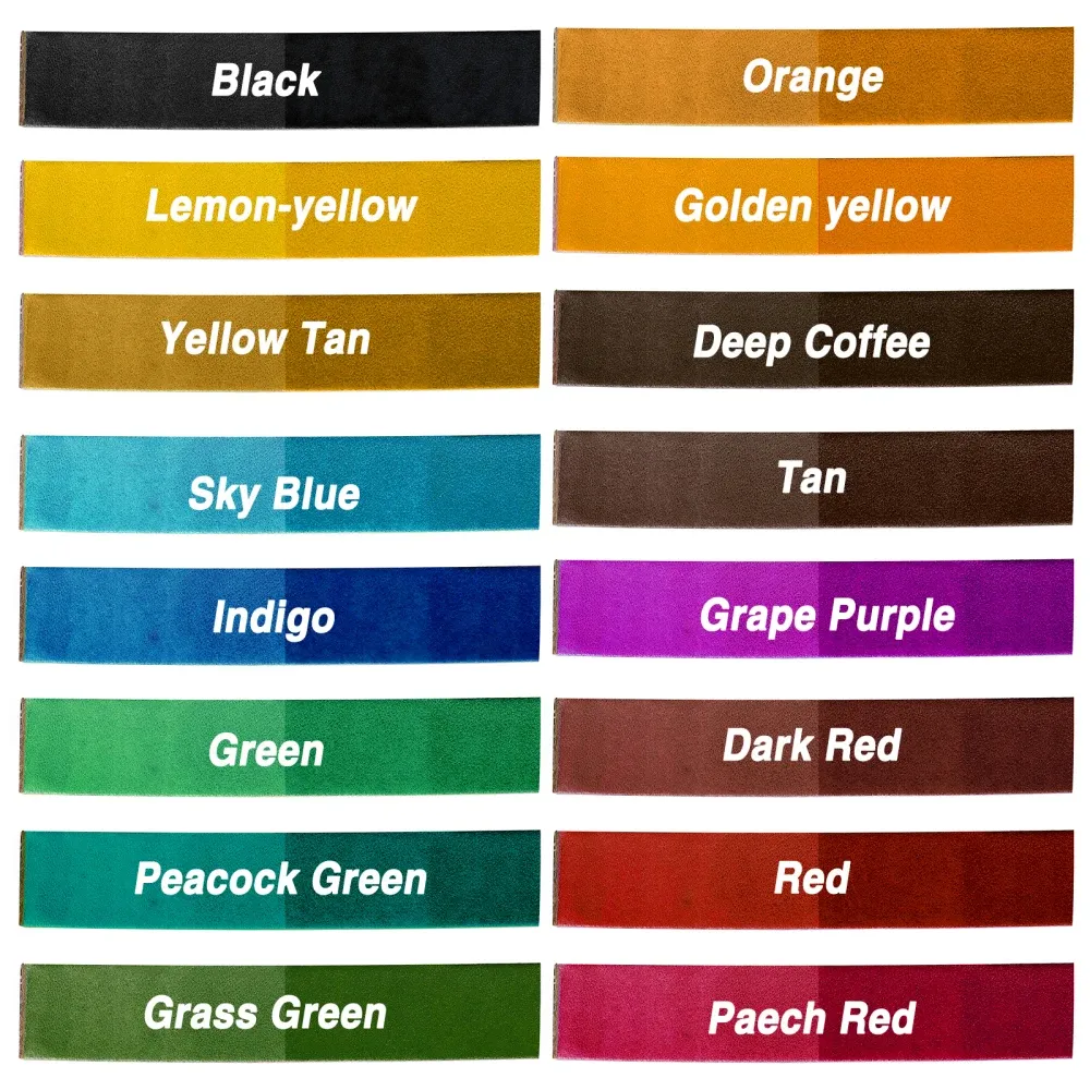 Pigment coloration cuir 30 ml 16 couleurs pour maroquinerie