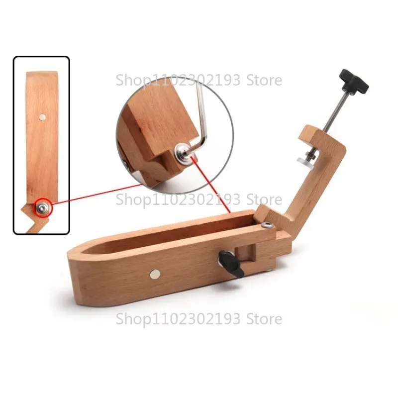 Pince à coudre en bois pliable réglable pour cuir