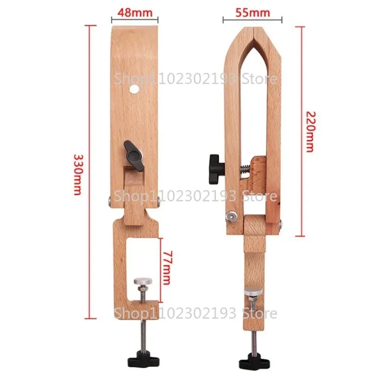Pince à coudre en bois pliable réglable pour cuir