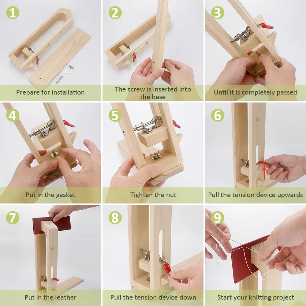 Pince à coudre en bois pour cuir, artisanat