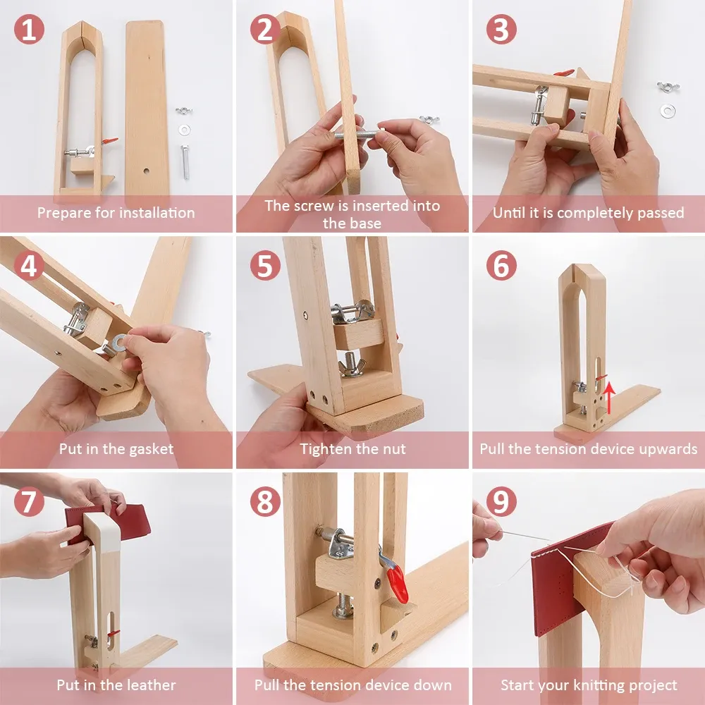 Pince à coudre en bois pour cuir, artisanat