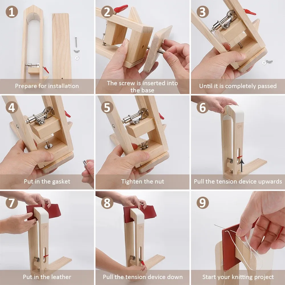Pince à coudre en bois pour cuir, artisanat