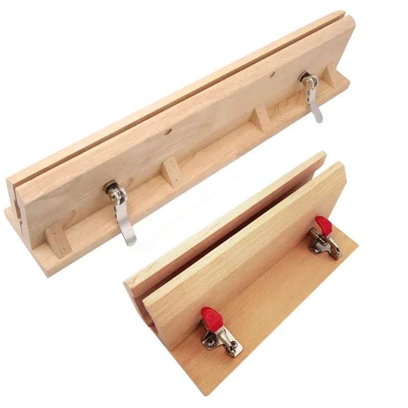 Pince à coudre horizontale en bois pour cuir