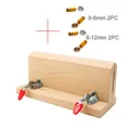 Pince à coudre horizontale en bois pour cuir – Couleur Wood Clamp-4Pin