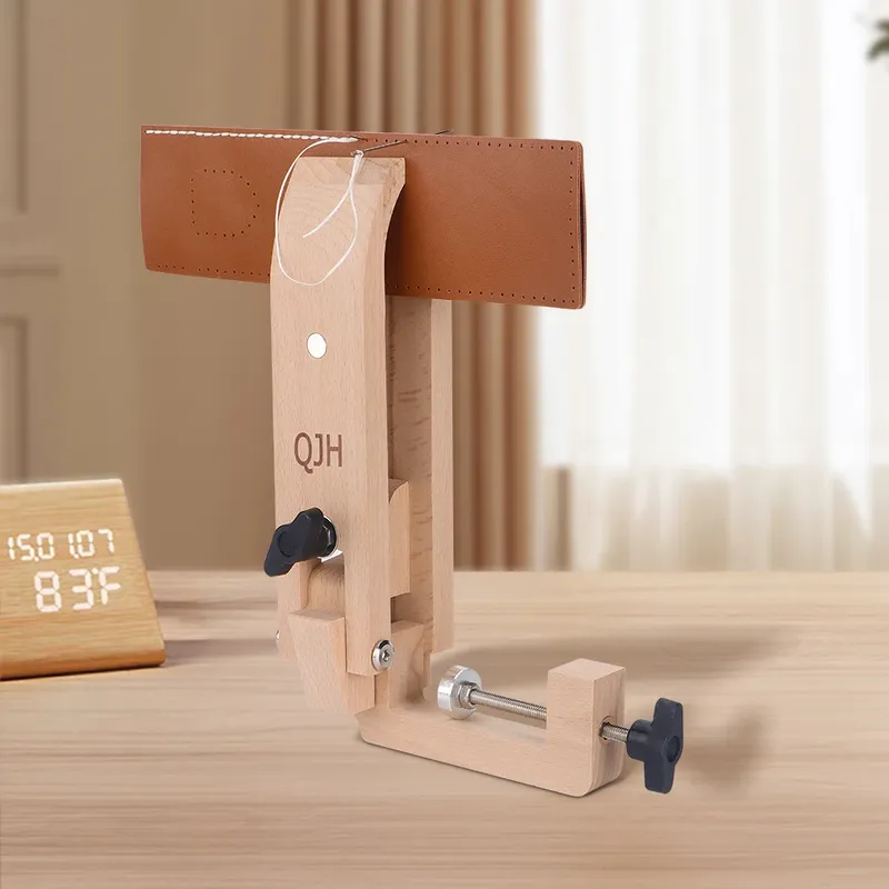 Pince à coudre manuelle en bois pour cuir réglable