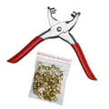 Pince à œillets 4,5 mm avec outil pour cuir – Couleur Red